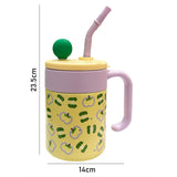 Purple Green Apple, Cupstyle Series Stainless Steel Tumbler Bottle with detachable infuser for kids, Teens and Adults, 620 ml