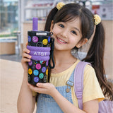 Purple Smiley Fluorescent series Stainless Steel Tumbler and Water Bottle for Kids and Adults, 550ml