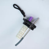 Purple Smiley Fluorescent series Stainless Steel Tumbler and Water Bottle for Kids and Adults, 550ml
