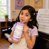 Purple Stars, sleek Stainless Steel Water Bottle with Infuser attachment for Kids, 400ml