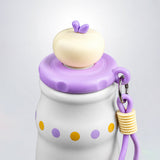 Purple Stars, sleek Stainless Steel Water Bottle with Infuser attachment for Kids, 400ml