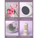 Rabbit floral Moo series insulated thermos Bottle with detachable filter for Kids and Adults, 600ml