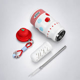 Red Apple, sleek Stainless Steel Water Bottle with Infuser attachment for Kids, 400ml