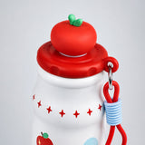 Red Apple, sleek Stainless Steel Water Bottle with Infuser attachment for Kids, 400ml