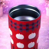 Red Checks Apple, Rich Series, Stainless Steel Tumbler and Water Bottle for kids, Teens and Adults, 560 ml