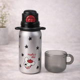 Silver Black Star Cuplid Series,  Stainless Steel Kids Water Bottle, 500ml
