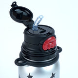 Silver Black Star Cuplid Series,  Stainless Steel Kids Water Bottle, 500ml