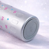 Pink Silver Black Cat Stripes Cap Series, Stainless Steel Kids Water Bottle, 520ml