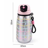 Silver Shiny, Big Lock series, Stainless Steel Water Bottle for kids, 720ml