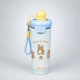 Sleeping Bear, Yellow Ball Lid Series, Stainless Steel Tumbler and Water Bottle for Kids & Adults, 650ml