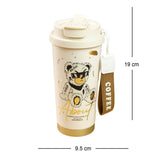 White Ted Stainless Steel premium Insulated Detox Infuser Bottle with Tea and Fruit Infuser attachment, 520ml