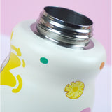 White Handle Labubu Printed  Handle Stainless Steel Kids Water Bottle, 500ml
