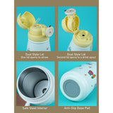 Yellow Cherry, Big Lock series, Stainless Steel Water Bottle for kids, 720ml