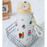 Yellow Cherry, Big Lock series, Stainless Steel Water Bottle for kids, 720ml