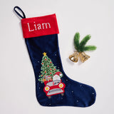Santa’s Joyride Stocking (Blue)
