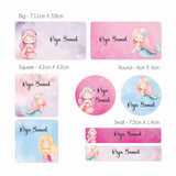 Mixed Waterproof Labels for Kids - Little Mermaid