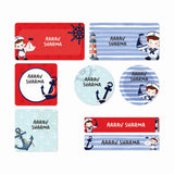 Mixed Waterproof Labels for Kids - Sailor Fun