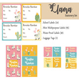 Llama Theme Label Set