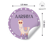 Round Water Proof Labels - Llama