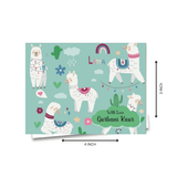 Personalised Gift Notecard - Llama Blue