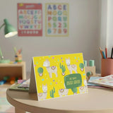 Personalised Gift Notecard - Llama Yellow
