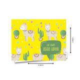 Personalised Gift Notecard - Llama Yellow