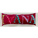 Shape Cushions- Embroidered Bolster Name Pillow