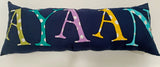 Shape Cushions- Embroidered Bolster Name Pillow