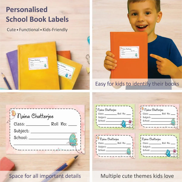 Personalized School Book Labels - Magic wings – Popup Kids