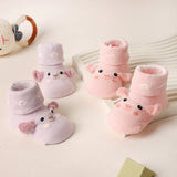 Little Piggies Pink and Purple Socks (Pack of 2) 0-6M