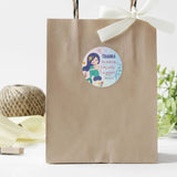 Round thank you label - Memaid