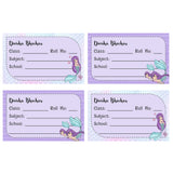 School Book Label -  Mermaid
