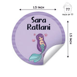 Round Water Proof Labels - Mermaid