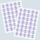 Round Water Proof Labels - Mermaid