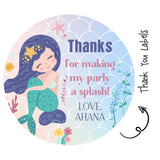 Round thank you label - Memaid