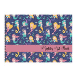 Personalized Sketchbook - Mermaid Pattern