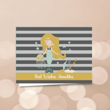 Personalised Gift Notecard - Mermaid Stars