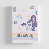 Hard Bound A5 Notebook - Mermaid & Unicorn