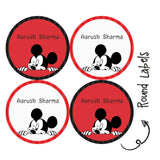 Round Water Proof Labels -Mickey Mouse
