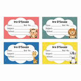Personalized School Book Labels - Mini Zoo
