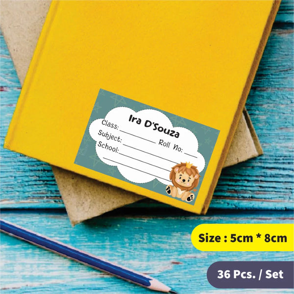 Mini Book Labels Personalized School Book Labels - Mini Zoo – Popup Kids
