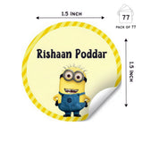Round Water Proof Labels -Minion