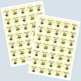 Round Water Proof Labels -Minion