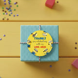 Round Thank You Label - Minions
