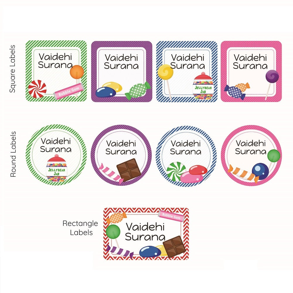 Skar Shape Labels Mixed Shape Labels for Personalized School Books – Popup Kids