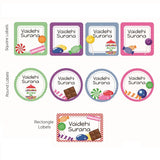 Mixed Shape Labels - Candy
