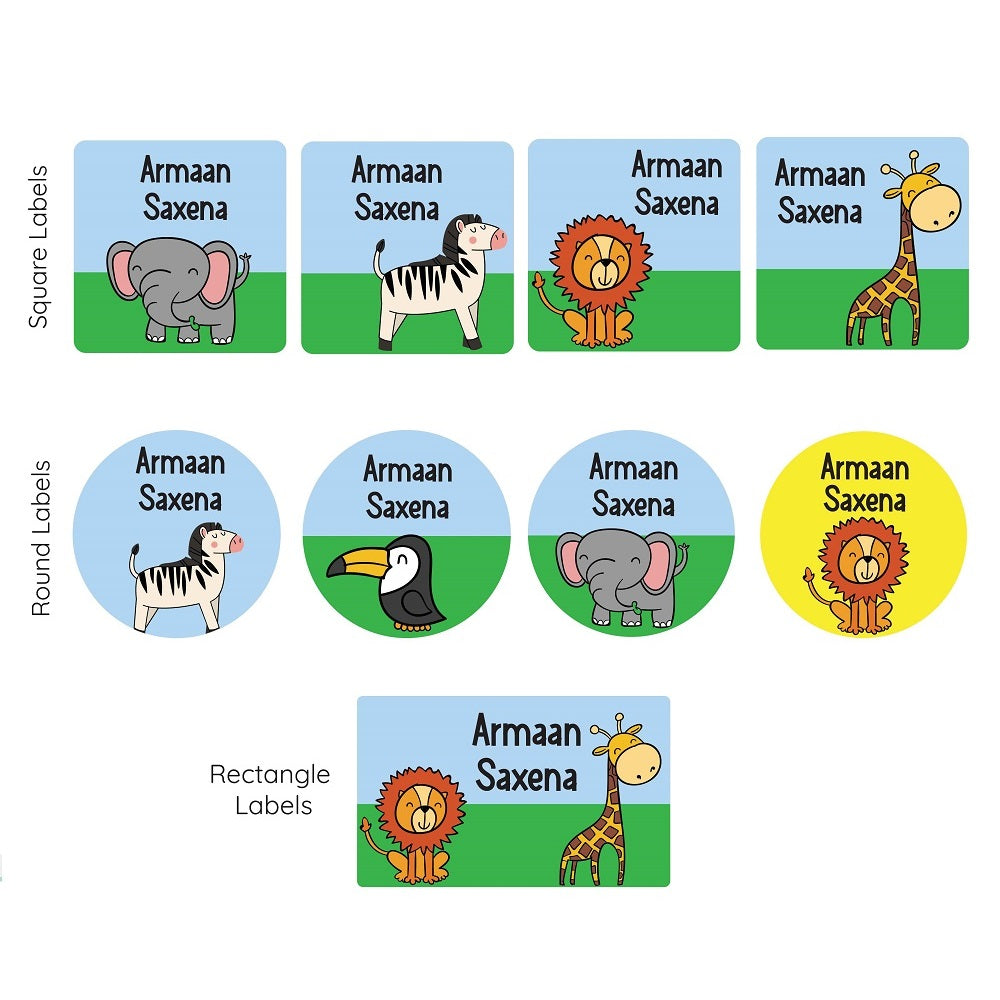 Mixed Shape Labels for Personalized School Books – Popup Kids