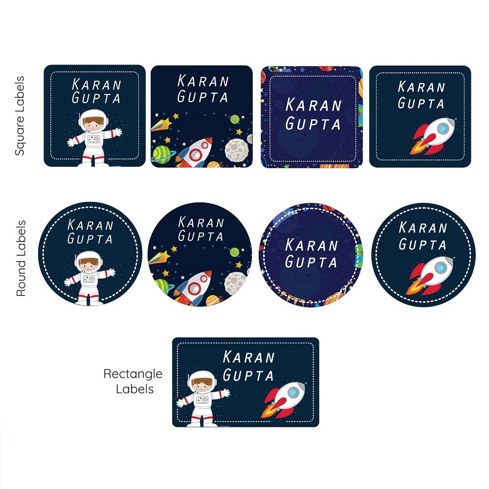 Mixed Shape Labels - Space