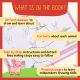 Step by Step Drawing books (Cute Farm Animals)
