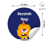 Round water proof label - Monster